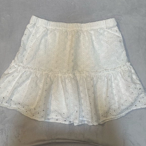 Cabana by Crown & Ivy White Eyelet Lace Skirt - Picture 1 of 4